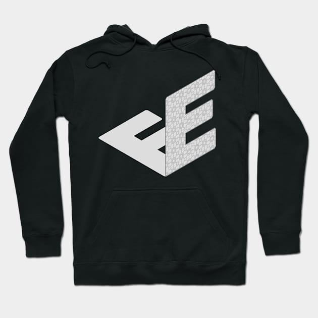 Isometric Alphabet Letter, Letter E Hoodie by PoshGeometry